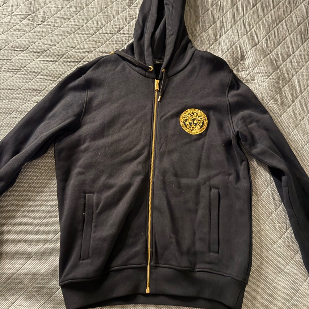 Versace Black Jacket with Gold Details